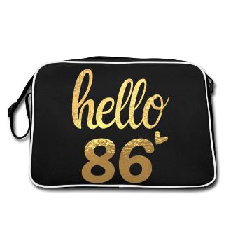 Hello 86 gold - Retro Bag - black/white - Back