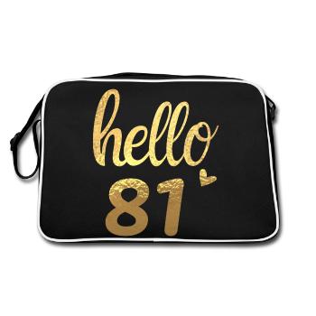 Hello 81 gold - Retro Bag - black/white - Back
