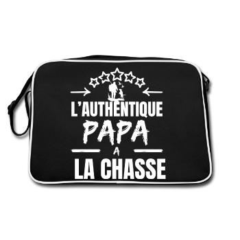 THE AUTHENTIC DAD ON THE HUNT - Retro Bag - black/white - Back