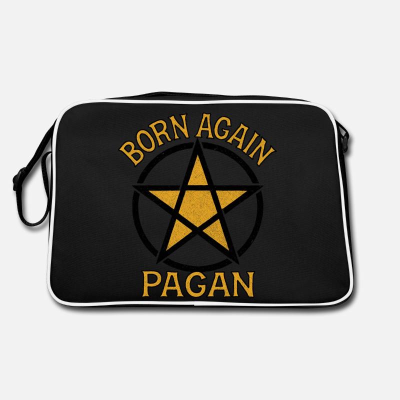 Born Again Pagan with Rustic Pentacle Retro Bag