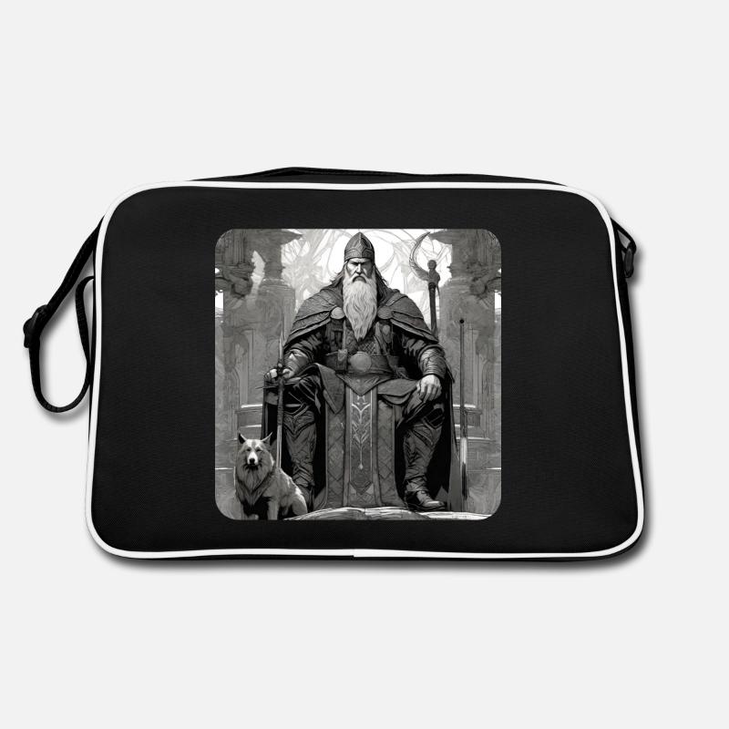 Fier guerrier viking germanique avec épée Sac Retro