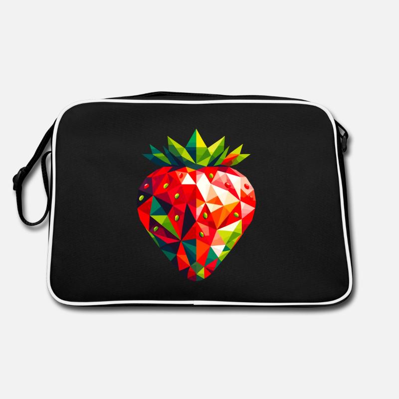 Abstract Geometric Strawberry - Color Design Retro Bag