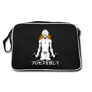 Guerrier discipliné : art d’entraînement inspiré de l’anime - Sac Retro - noir/blanc - Dos