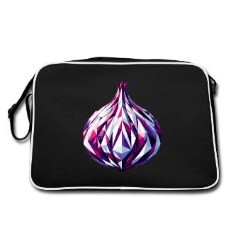 Oignon géométrique : mosaïque polygonale abstraite - Sac Retro - noir/blanc - Dos