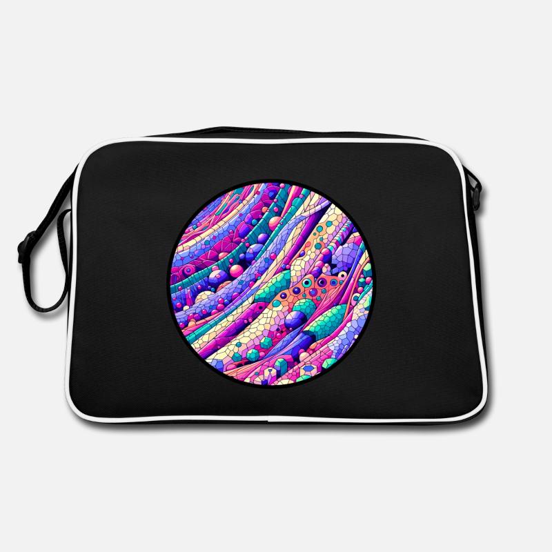 Abstract Histology Symphony: Colorful Micro Patter Retro Bag