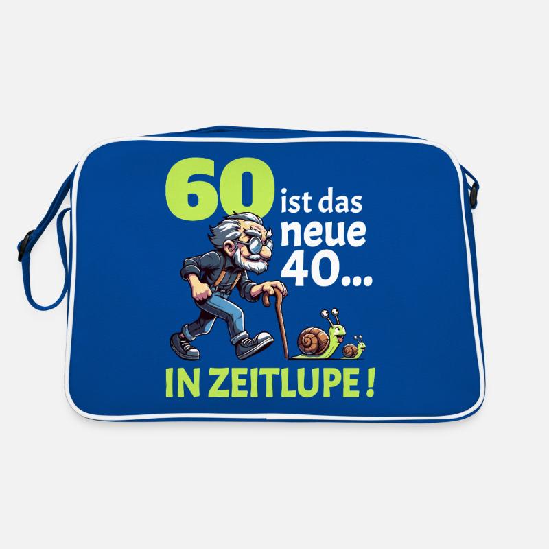 60 IST DAS NEUE 40 IN ZEITLUPE Geburtstag Männer Retro Tasche