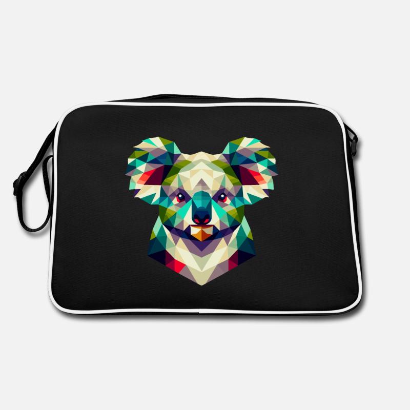 Koala géométrique abstrait - conception de couleurs Sac Retro