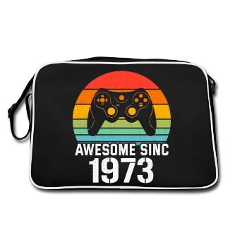 1973 Birthday Gift For All Gamers 1973 - Retro Bag - black/white - Back