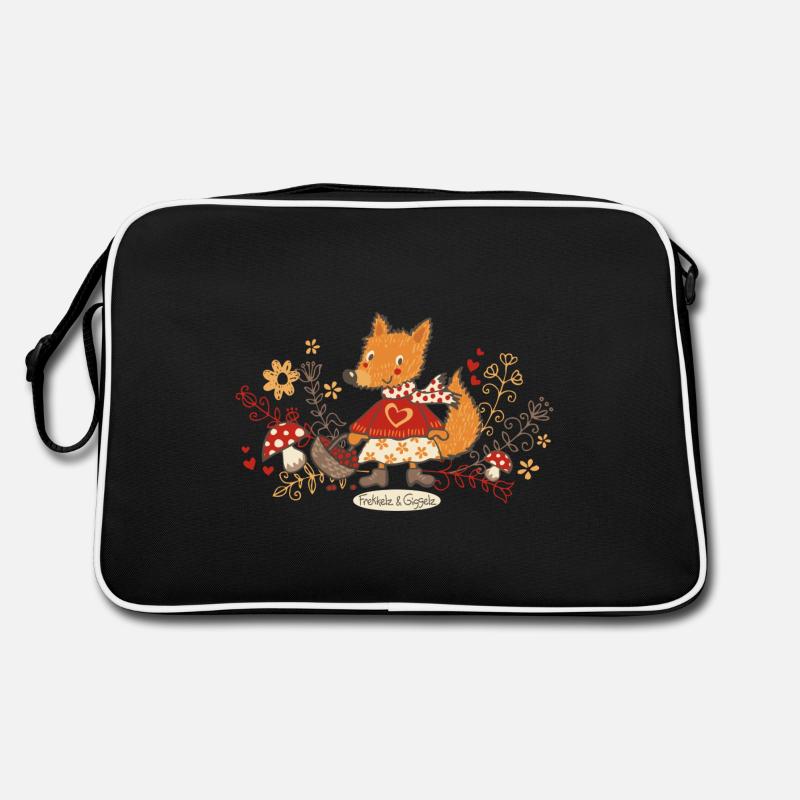 Fuchs auf Beerensuche Retro Tasche
