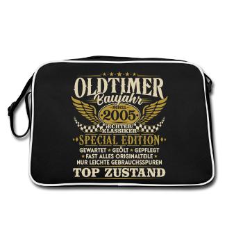 Voiture de collection année 2005 Vintage cadeau d’anniversaire - Sac Retro - noir/blanc - Dos