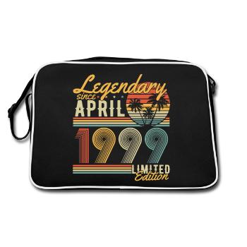 Légendaire depuis avril 1999 Vintage Birthday - Sac Retro - noir/blanc - Dos