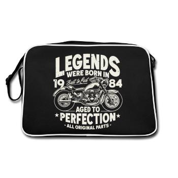 1984 Vintage Born Légendes Anniversaire Moto - Sac Retro - noir/blanc - Dos