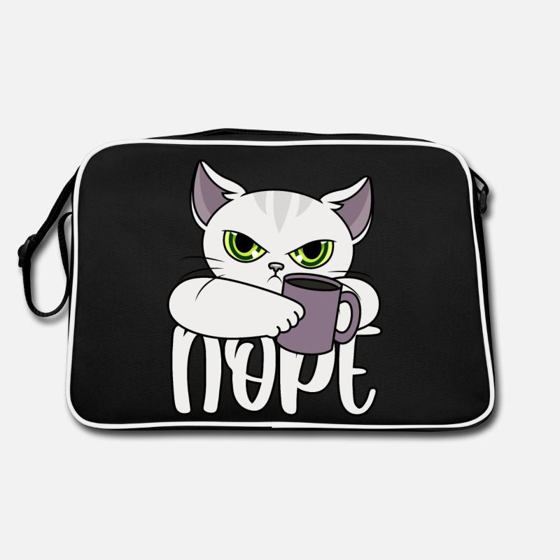 Nope Katze Kaffee Retro Tasche