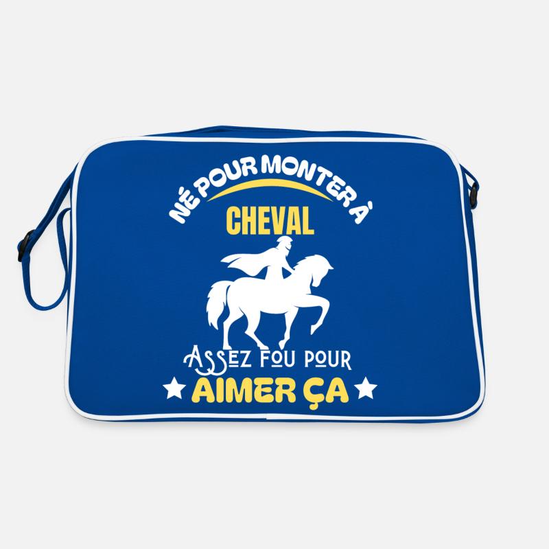Né pour monter à cheval - Humour cavalier (e) Sac Retro