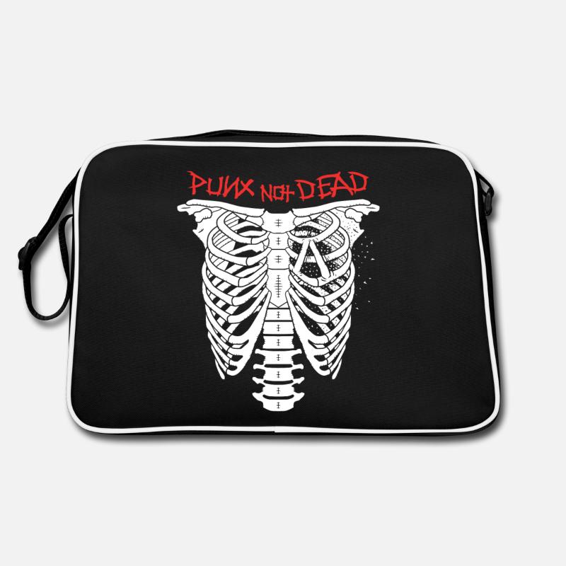 Punx not dead - Retro Tasche - Schwarz/Weiß
