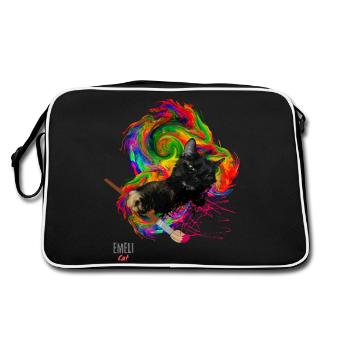 Cat 4Paint by Acryl Gallery & Design - Retro Bag - black/white - Back