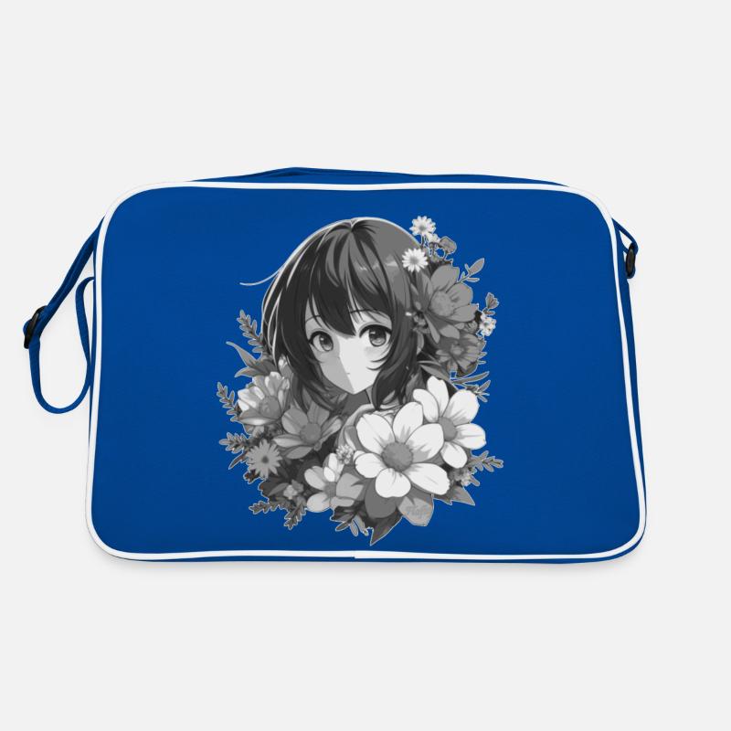 Fille aux fleurs 🌸 - 2 Sac Retro