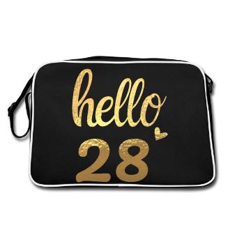 Hello 28 gold - Retro Bag - black/white - Back