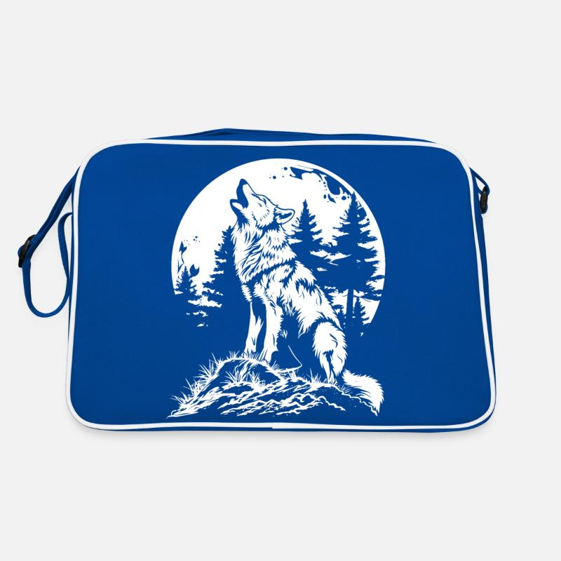 Wolf Moon Forest Retro Bag
