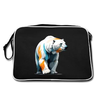 Ours polaire art vectoriel avec illustration vibrante - Sac Retro - noir/blanc - Dos