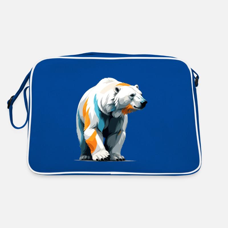 Eisbär Vektor Kunst mit lebendiger Illustration Retro Tasche