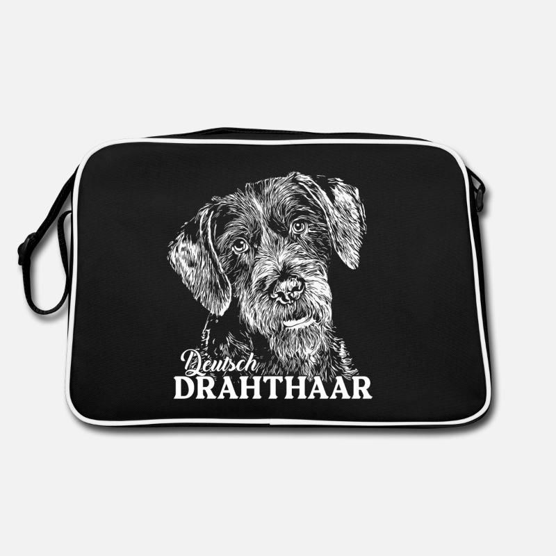Deutsch Drahthaar Retro Tasche