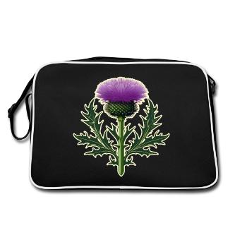 Beautiful Thistle alls Coat of Arms I - Retro Bag - black/white - Back
