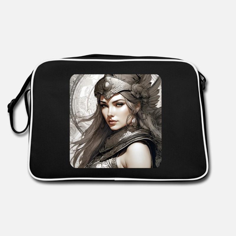 Fantasy Anime Girl Wikinger Germanen Mittelalter Retro Tasche