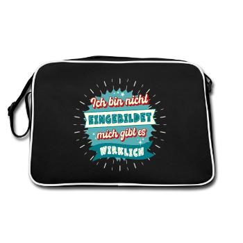 I'm not conceited, I really exist - Retro Bag - black/white - Back
