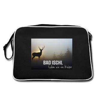 Bad Ischl - Retro Tasche - Schwarz/Weiß - Hinten