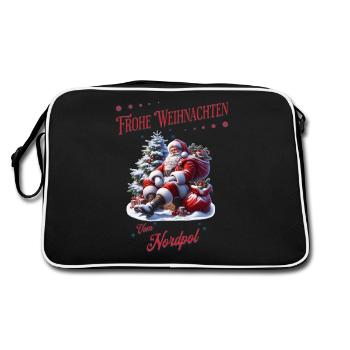 Merry Christmas But in style straight from the North Pole - Retro Bag - black/white - Back
