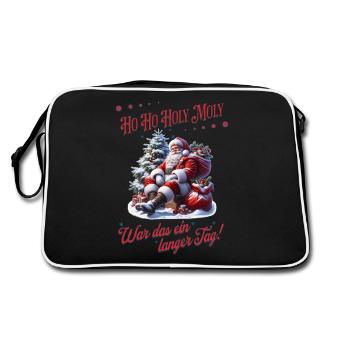 Ho Ho Holy Moly – Le Père Noël a besoin d’une pause ! - Sac Retro - noir/blanc - Dos