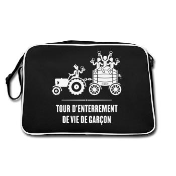 Tour D’Enterrement Vie Garçon Tracteur Tonneau (W) - Sac Retro - noir/blanc - Dos