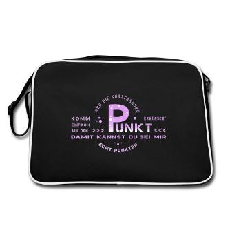 to the point - Retro Bag - black/white - Back