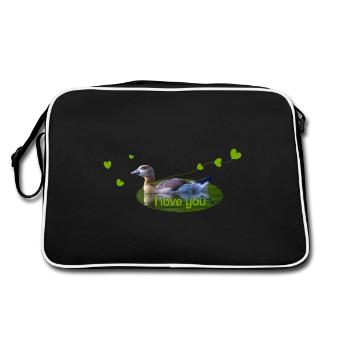 Je t’aime - Sac Retro - noir/blanc - Dos