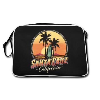 Santa Cruz, California - Retro Bag - black/white - Back