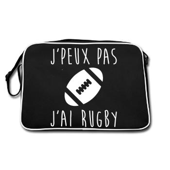 J'peux pas j'ai rugby - T-shirt rugby - Sac Retro - noir/blanc - Dos