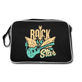 Guitare électrique Rock Star - Sac Retro - noir/blanc - Dos