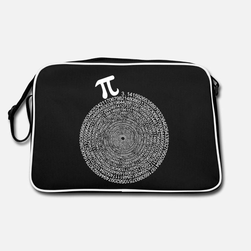 Pi Day Infinity Pi Day - Retro Tasche - Schwarz/Weiß