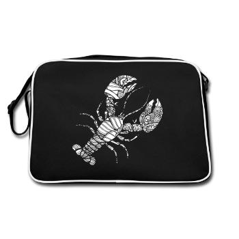 Homard Homard Floral Pattern - Sac Retro - noir/blanc - Dos