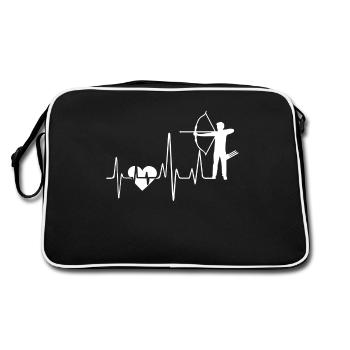Battement de coeur de tir à l'arc - Sac Retro - noir/blanc - Dos