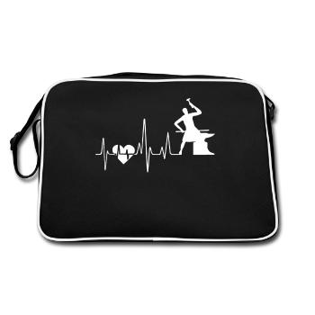Blacksmithing Blacksmithing Heartbeat - Retro Bag - black/white - Back