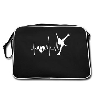 Figure skating Figure skating Heartbeat - Retro Bag - black/white - Back