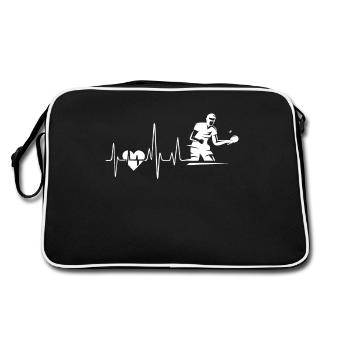 Table tennis Table tennis Heartbeat - Retro Bag - black/white - Back
