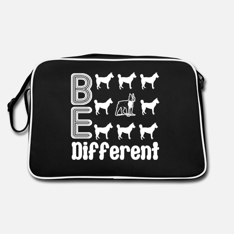Boston Terrier Boston Terrier Soyez différent - Sac Retro - noir/blanc