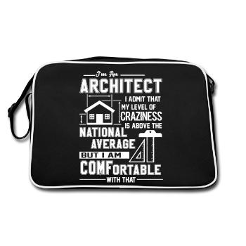 Architecte Je suis un architecte - Sac Retro - noir/blanc - Dos