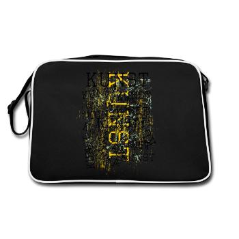 Kunst Künstler Abstrakt - Retro Tasche - Schwarz/Weiß - Hinten