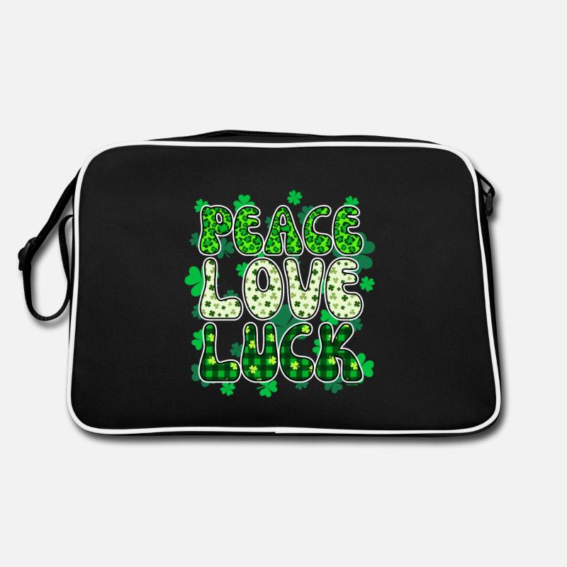 Saint Patrick Peace Love Luck Sac Retro