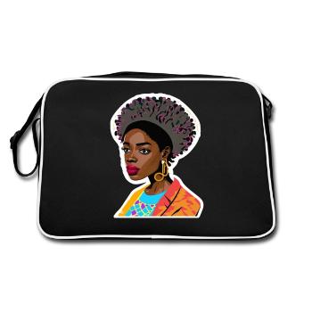 Femme - Sac Retro - noir/blanc - Dos