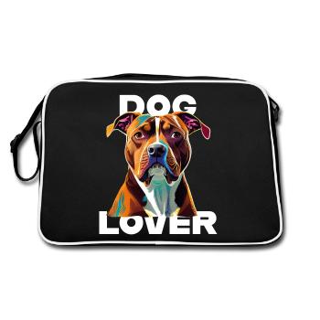 Amant des chiens American Stafford - Sac Retro - noir/blanc - Dos